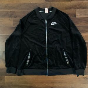 Women’s Nike Velvet Black bomber jacket - Size 1X